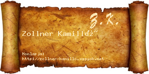 Zollner Kamilló névjegykártya